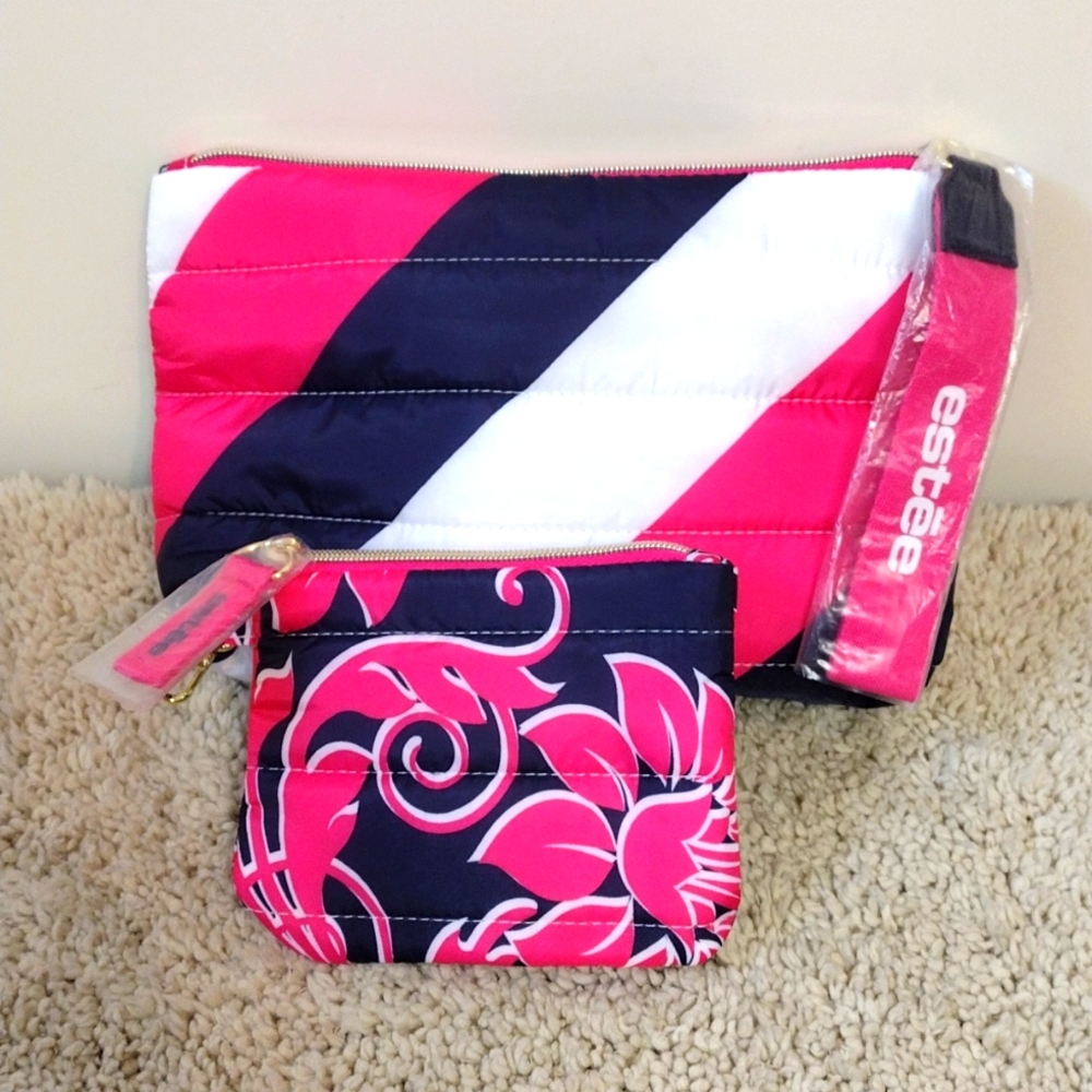 Estee Lauder makeup Bag and coin purse NWOT